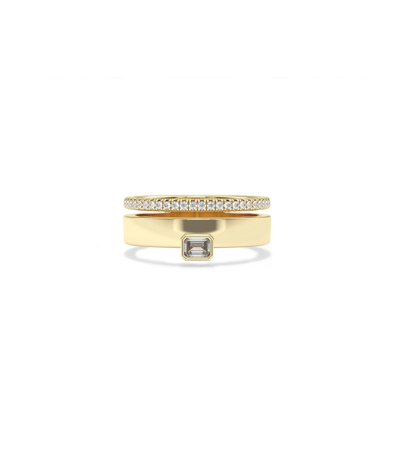 Birthstone and Diamond Band Ring - 79e | Everyday 14K Gold Jewelry