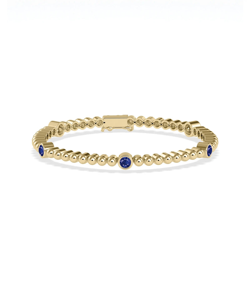 Birhstone and Bubble Station Bracelet - 79e | Everyday 14K Gold Jewelry