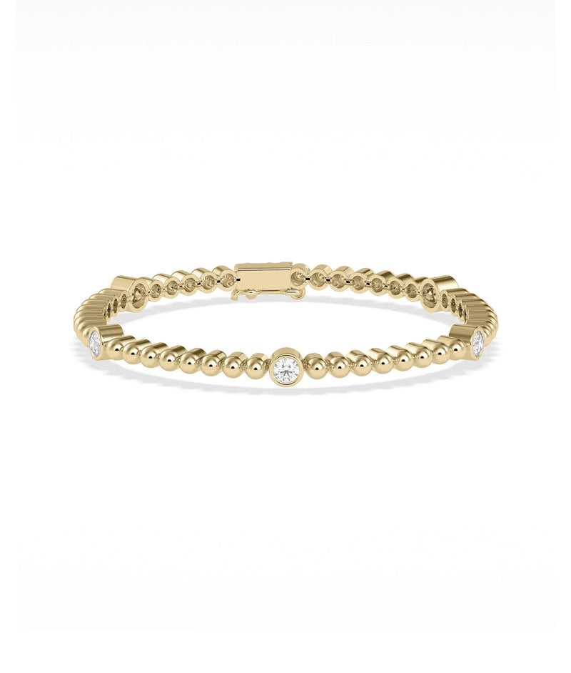 Birhstone and Bubble Station Bracelet - 79e | Everyday 14K Gold Jewelry
