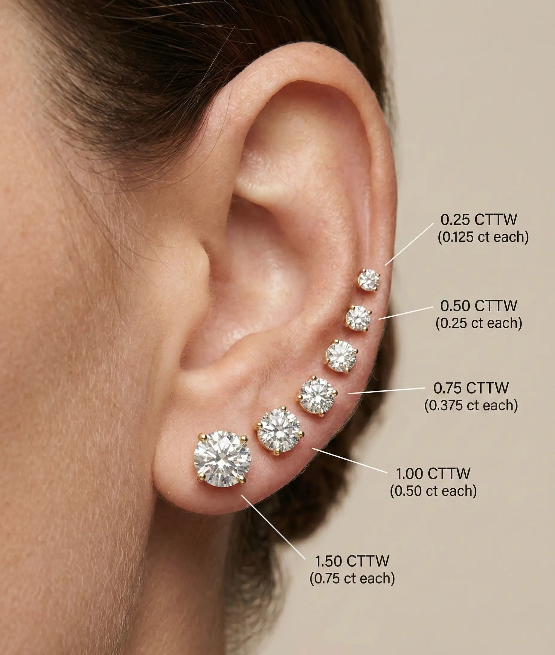 Classic Diamond Stud Earrings