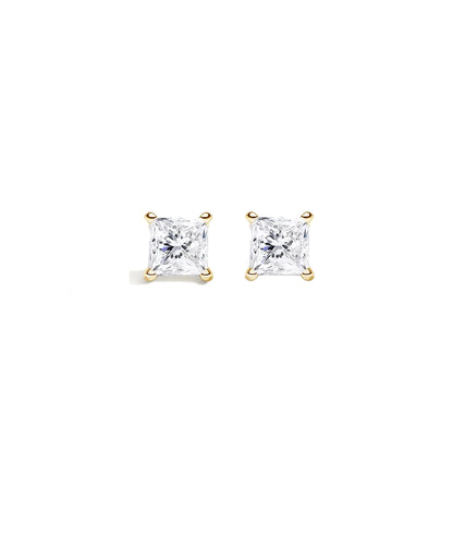 Classic Princess Cut Diamond Stud Earrings