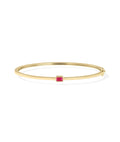 Bezel-Set Birthstone Bangle