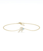 Diamond Initial with Solitaire Bracelet - 79e | Everyday 14K Gold Jewelry
