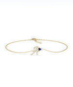 Diamond Initial with Solitaire Bracelet - 79e | Everyday 14K Gold Jewelry