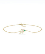 Diamond Initial with Solitaire Bracelet - 79e | Everyday 14K Gold Jewelry