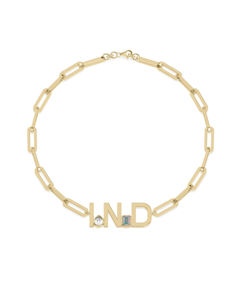 Birthstone Initials Bracelets - 79e | Everyday 14K Gold Jewelry