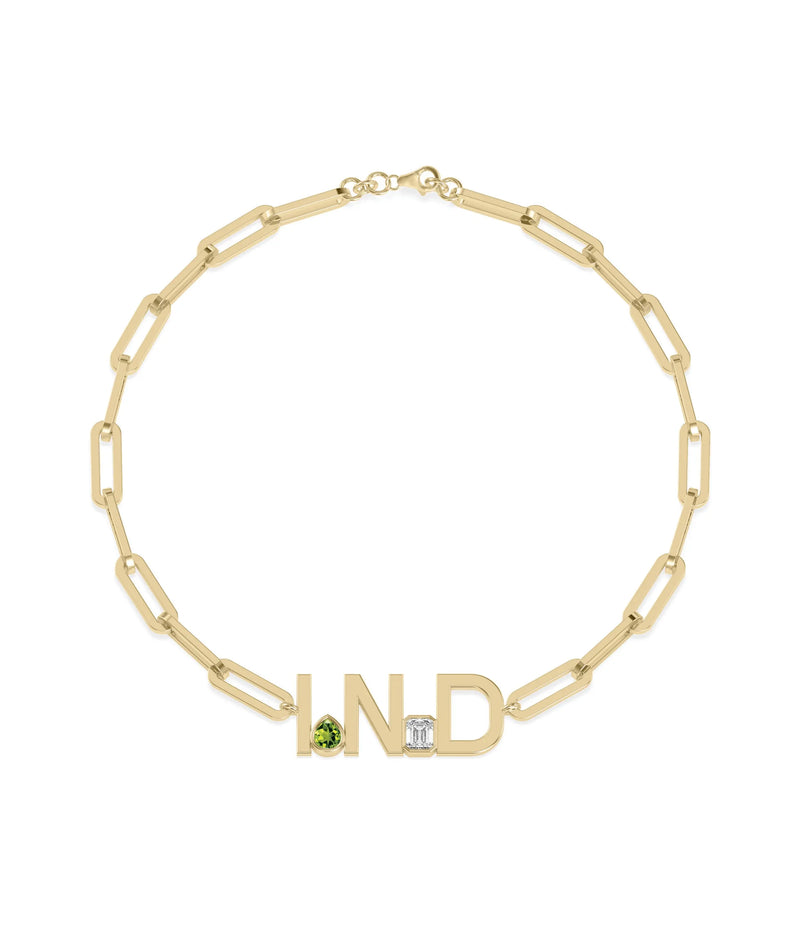 Birthstone Initials Bracelets - 79e | Everyday 14K Gold Jewelry