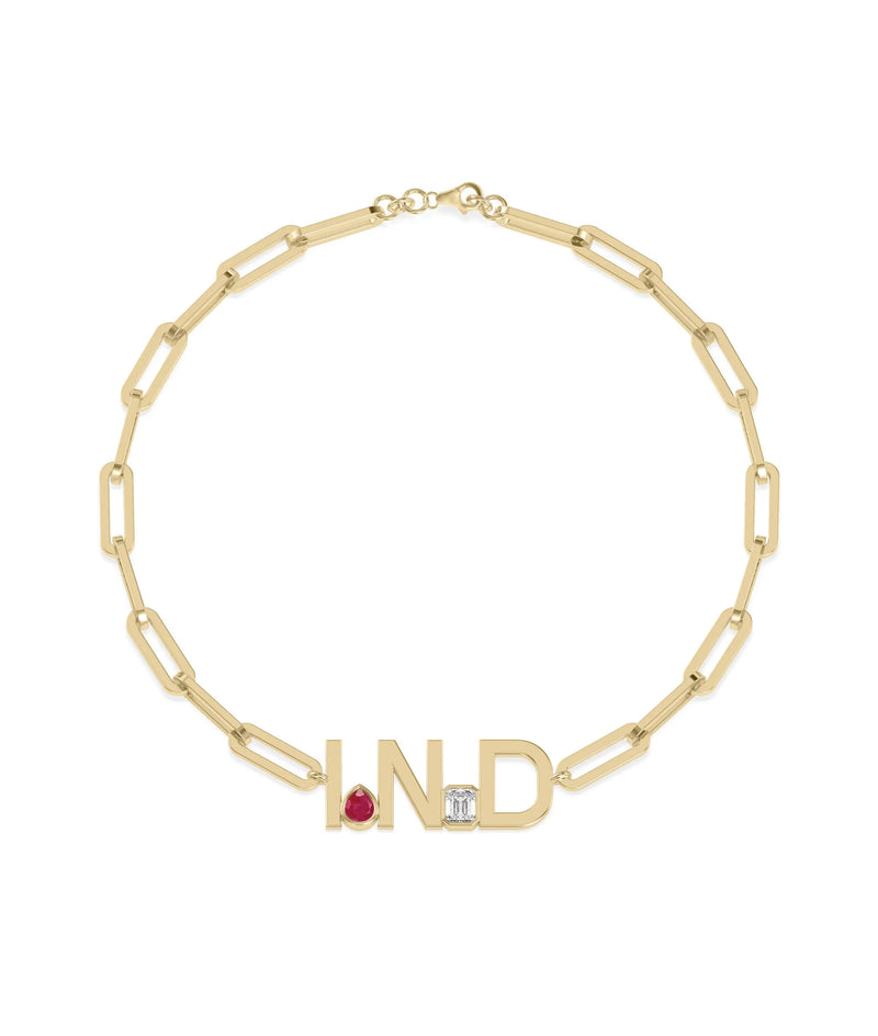 Birthstone Initials Bracelets - 79e | Everyday 14K Gold Jewelry