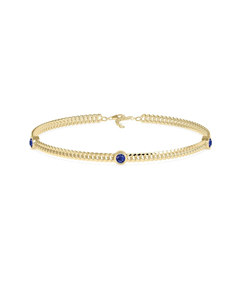 Birthstone Station Curb Link Bracelet - 79e | Everyday 14K Gold Jewelry