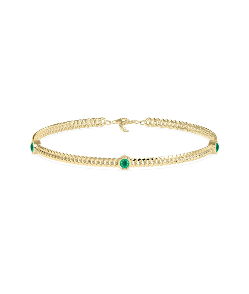 Birthstone Station Curb Link Bracelet - 79e | Everyday 14K Gold Jewelry