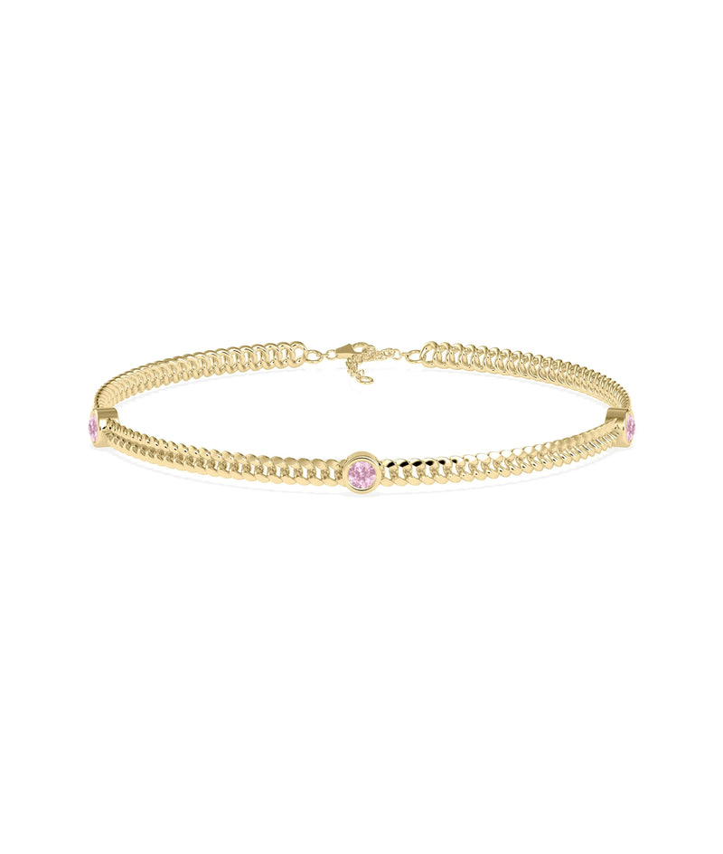 Birthstone Station Curb Link Bracelet - 79e | Everyday 14K Gold Jewelry