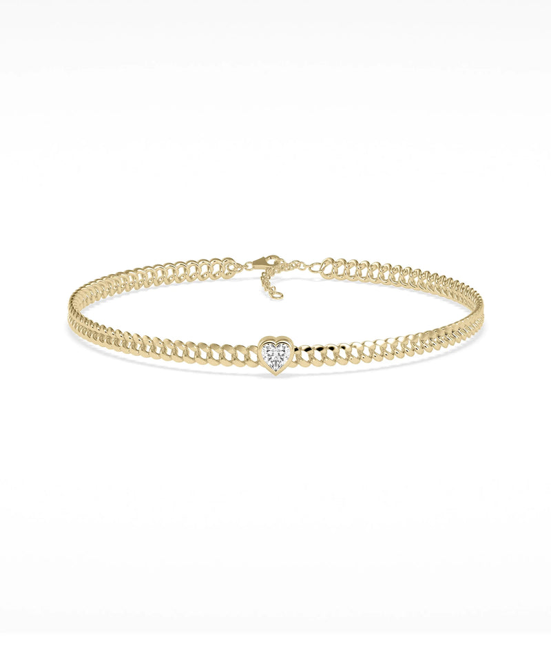Bezel Set Birthstone Soliaire Curb Link Bracelet - 79e | Everyday 14K Gold Jewelry