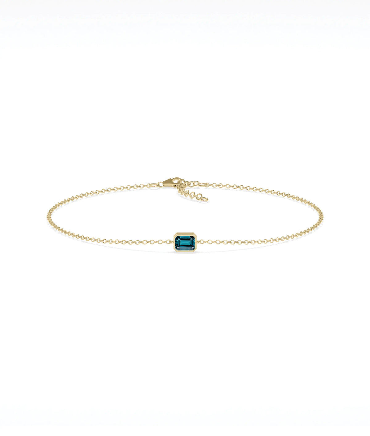 Bezel Set Birthstone Bracelet - 79e | Everyday 14K Gold Jewelry