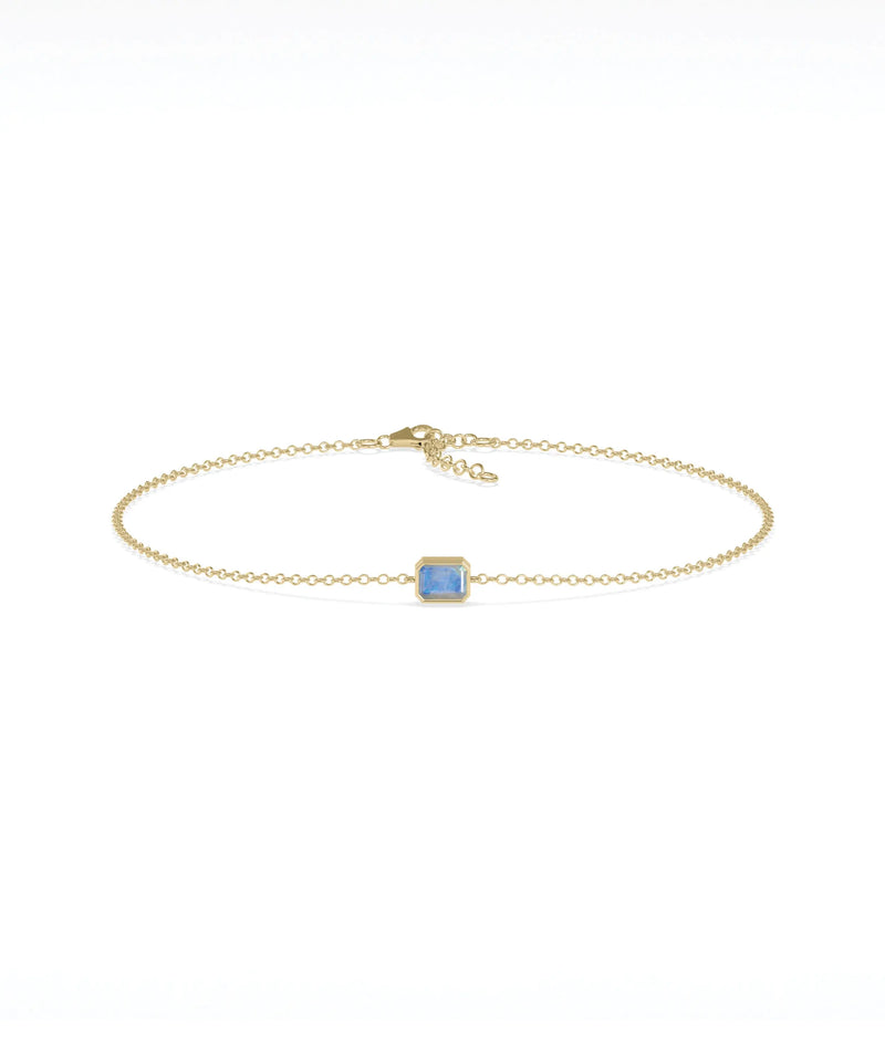 Bezel Set Birthstone Bracelet - 79e | Everyday 14K Gold Jewelry
