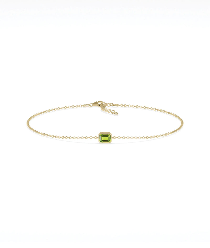 Bezel Set Birthstone Bracelet - 79e | Everyday 14K Gold Jewelry