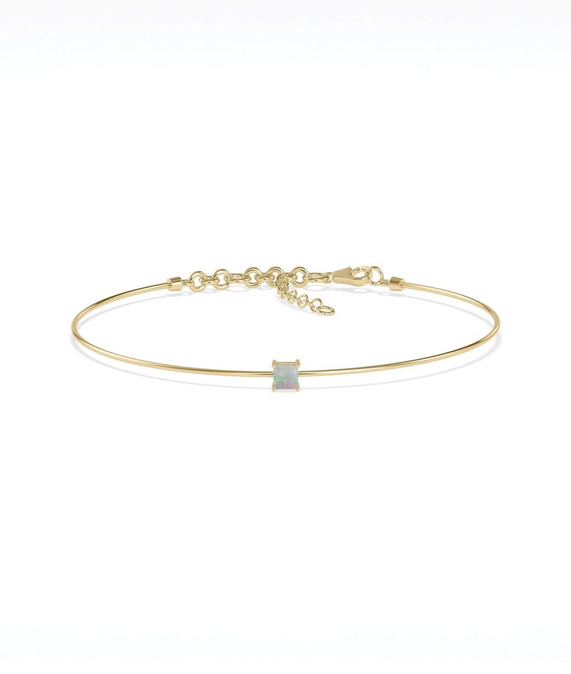 Birthstone Wire Bracelet - 79e | Everyday 14K Gold Jewelry