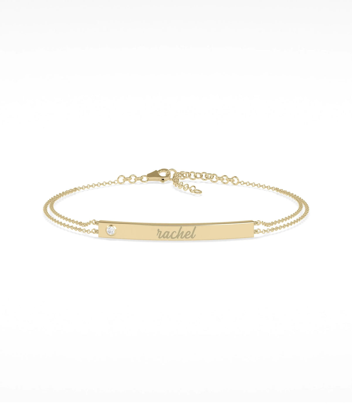 Birthstone Name Plate Bracelet - 79e | Everyday 14K Gold Jewelry