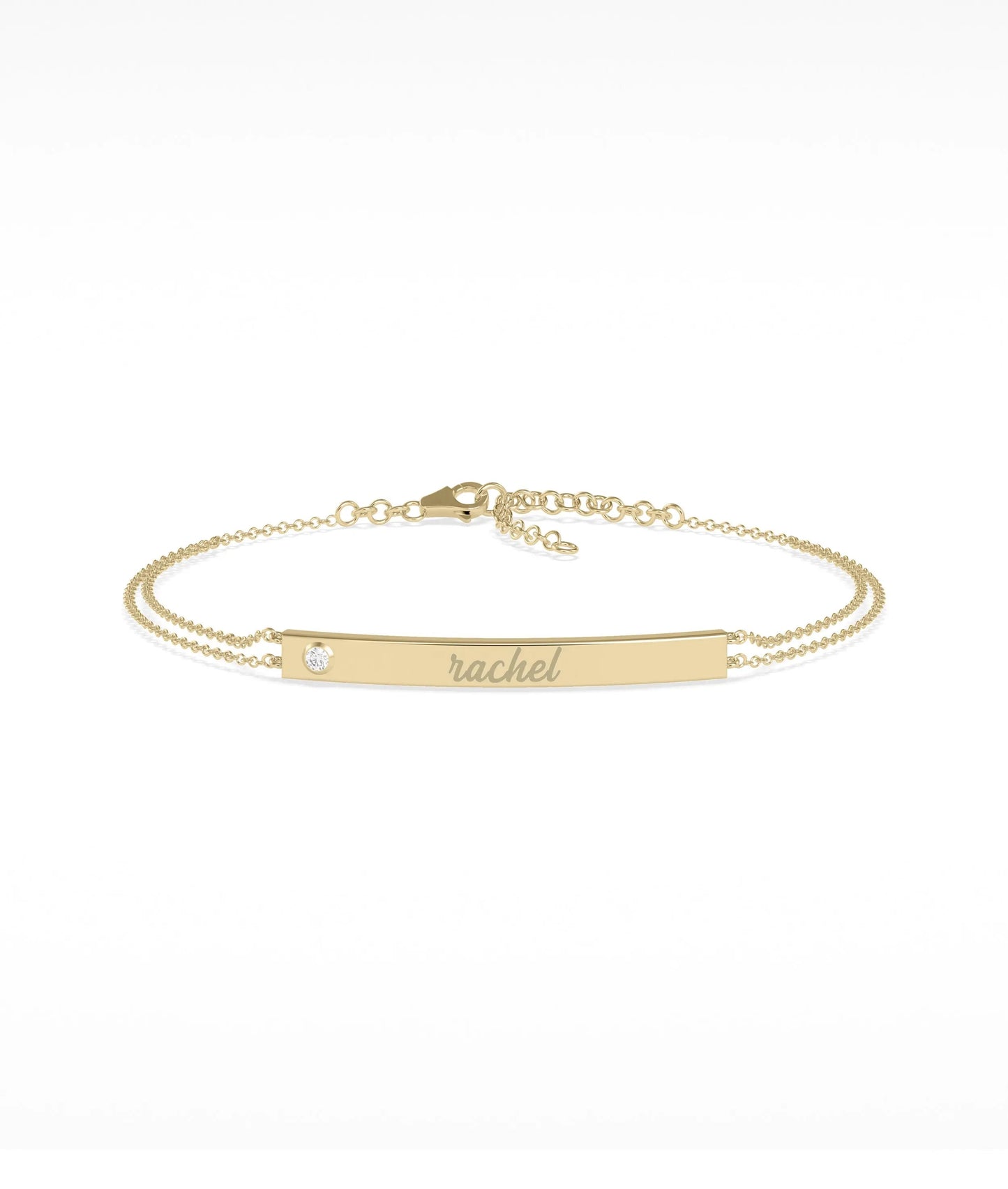 Birthstone Name Plate Bracelet - 79e | Everyday 14K Gold Jewelry