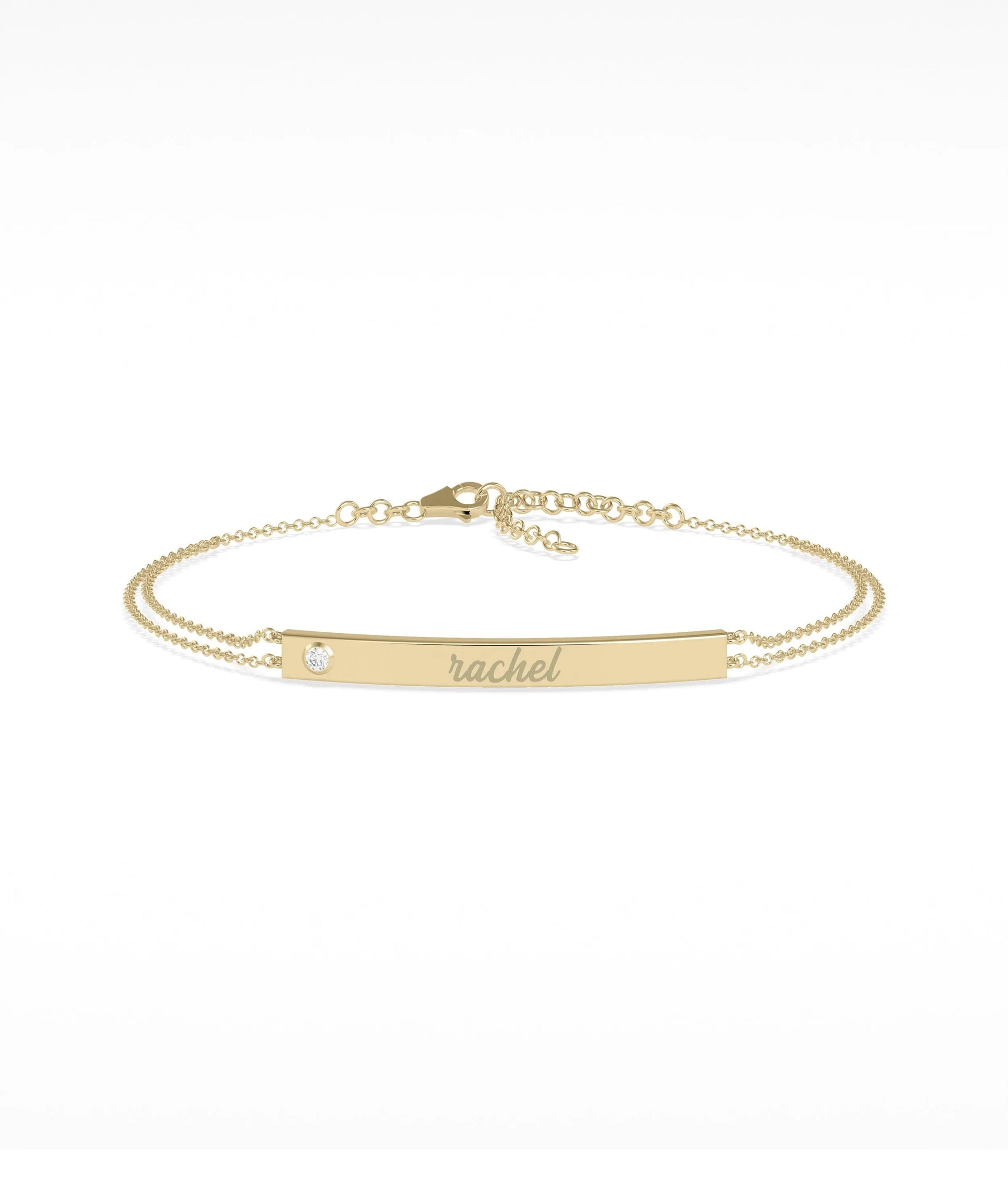 Birthstone Name Plate Bracelet - 79e | Everyday 14K Gold Jewelry