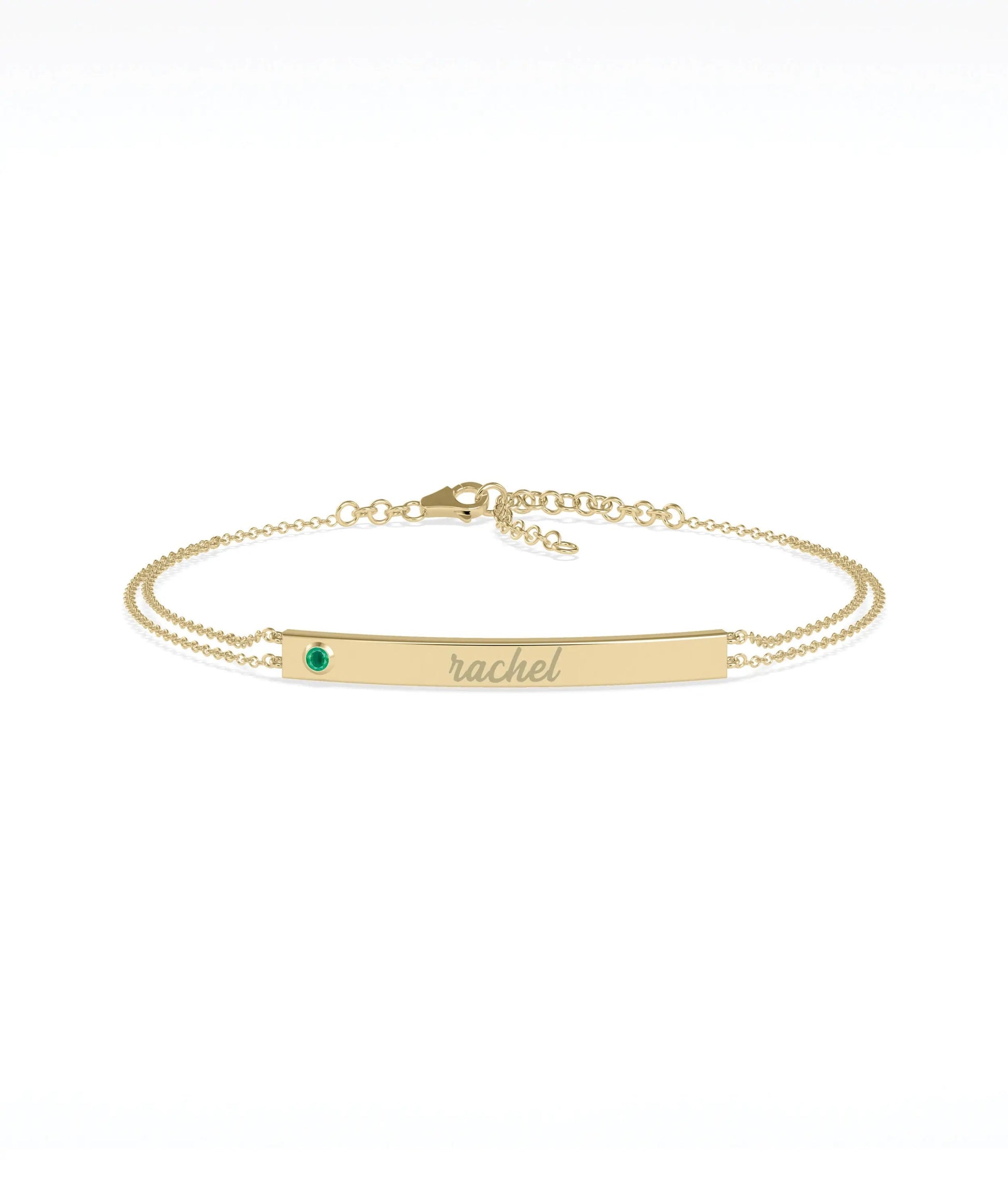 Birthstone Name Plate Bracelet - 79e | Everyday 14K Gold Jewelry