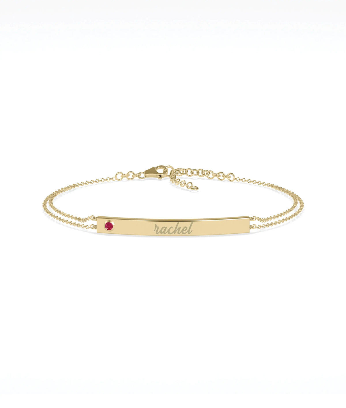 Birthstone Name Plate Bracelet - 79e | Everyday 14K Gold Jewelry