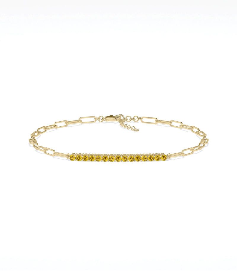Birthstone Bar Bracelet - 79e | Everyday 14K Gold Jewelry