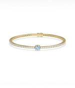 Solitaire Birthstone Diamond Tennis Bracelet - 79e | Everyday 14K Gold Jewelry