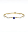 Birthstone Tennis Bracelet with Solitaire