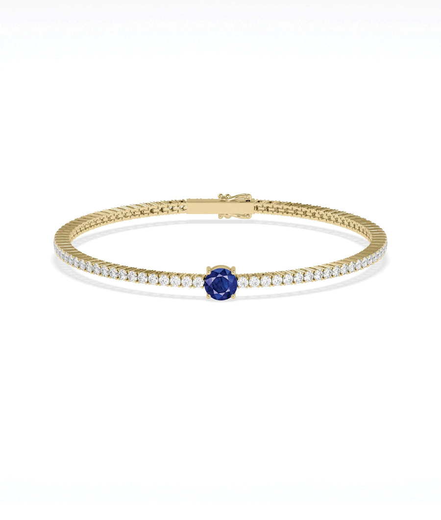Solitaire Birthstone Diamond Tennis Bracelet - 79e | Everyday 14K Gold Jewelry