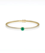 Solitaire Birthstone Diamond Tennis Bracelet - 79e | Everyday 14K Gold Jewelry