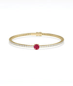Solitaire Birthstone Diamond Tennis Bracelet - 79e | Everyday 14K Gold Jewelry