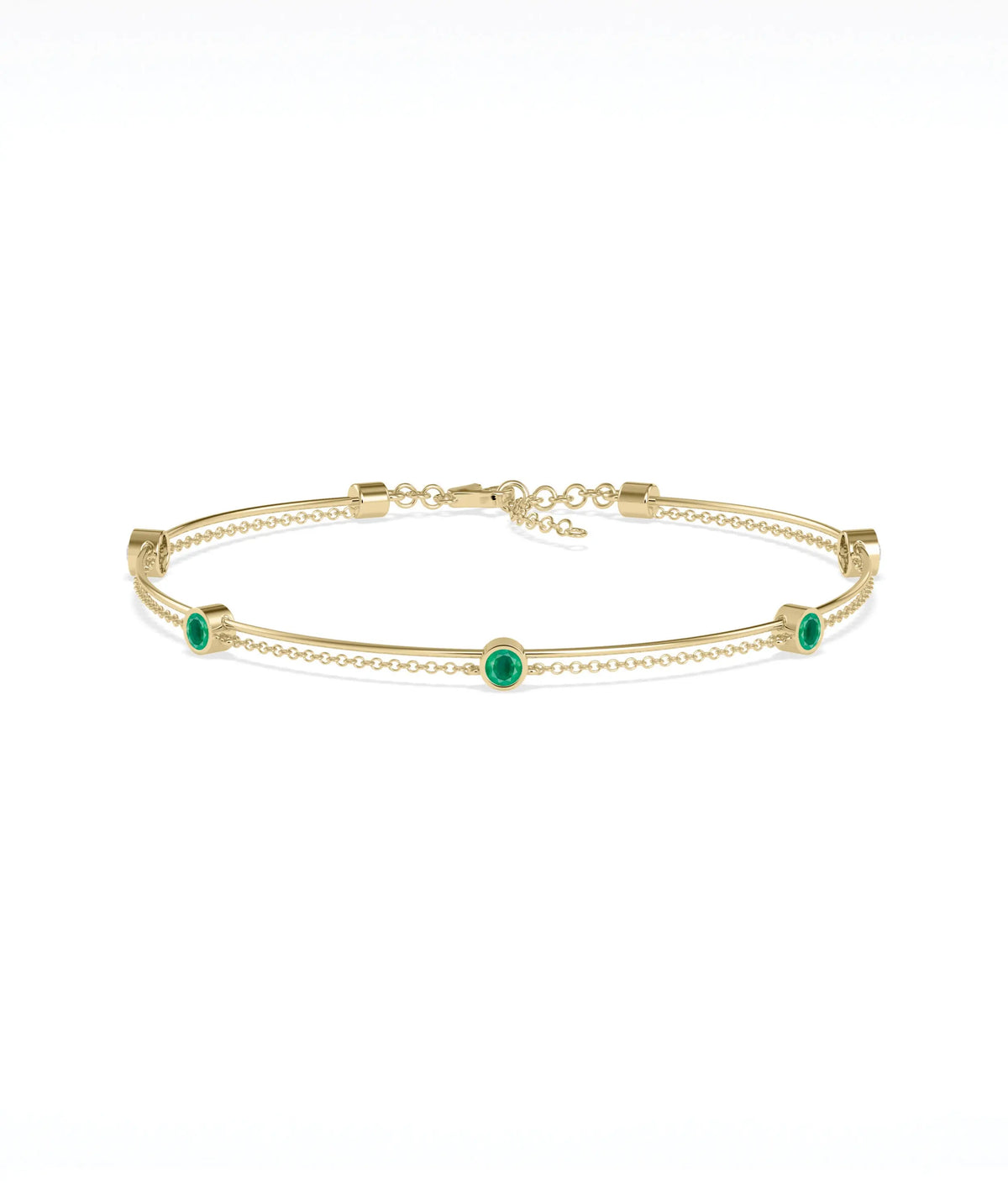 Birthstone Wire and Cable Chain Bracelet - 79e | Everyday 14K Gold Jewelry
