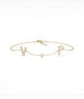 Custom Initials with Solitaire Bracelet