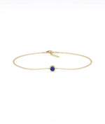 Bezel Set Cable Bracelet - 79e | Everyday 14K Gold Jewelry