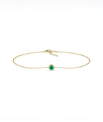 Bezel Set Cable Bracelet - 79e | Everyday 14K Gold Jewelry