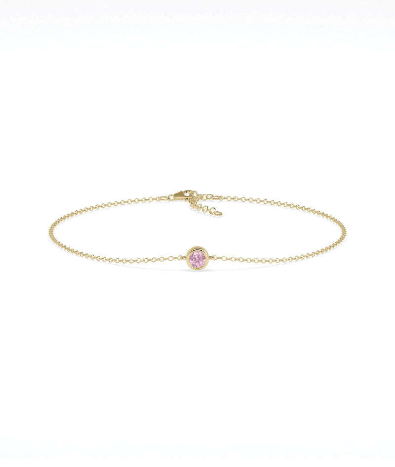 Bezel Set Cable Bracelet - 79e | Everyday 14K Gold Jewelry