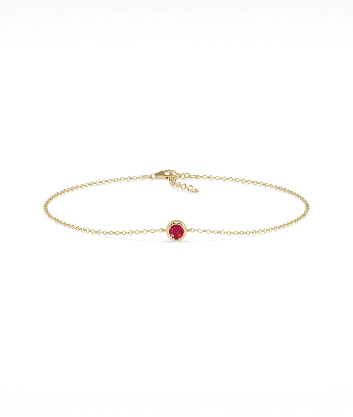 Bezel Set Cable Bracelet - 79e | Everyday 14K Gold Jewelry