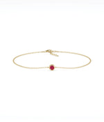 Bezel Set Cable Bracelet - 79e | Everyday 14K Gold Jewelry