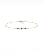 Birthstone and Diamond Bar Bracelet - 79e | Everyday 14K Gold Jewelry