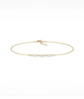 Three Stone Pav Bar Bracelet