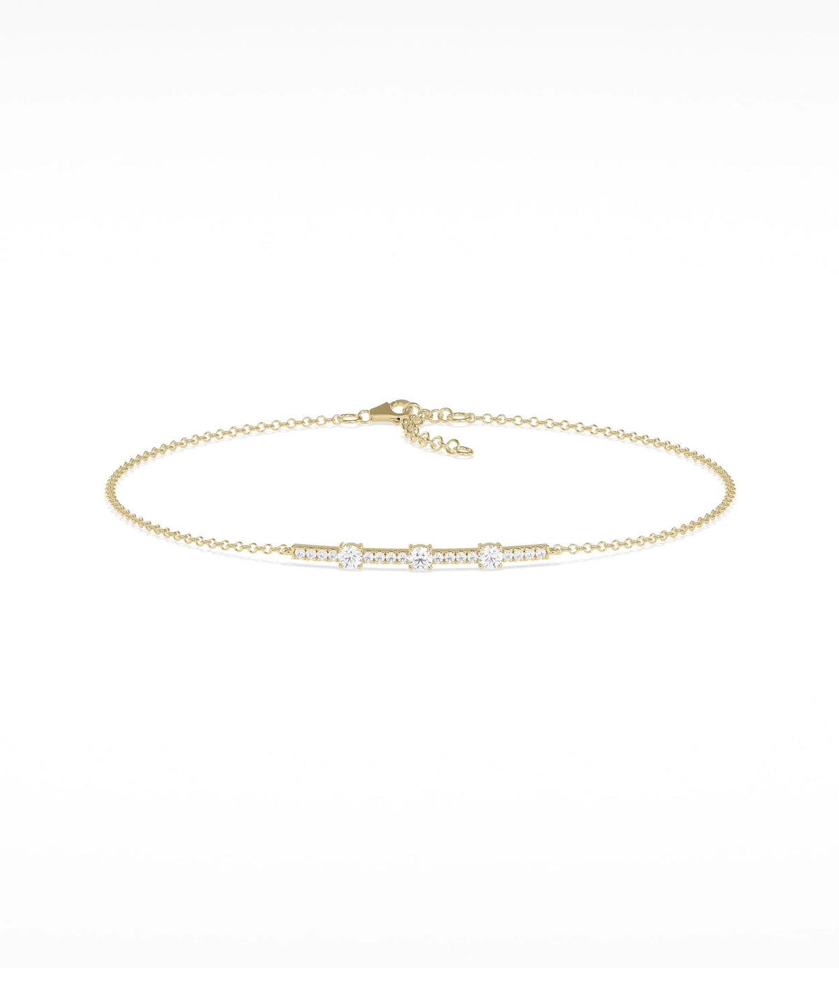 Birthstone and Diamond Bar Bracelet - 79e | Everyday 14K Gold Jewelry