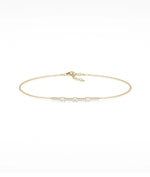 Birthstone and Diamond Bar Bracelet - 79e | Everyday 14K Gold Jewelry