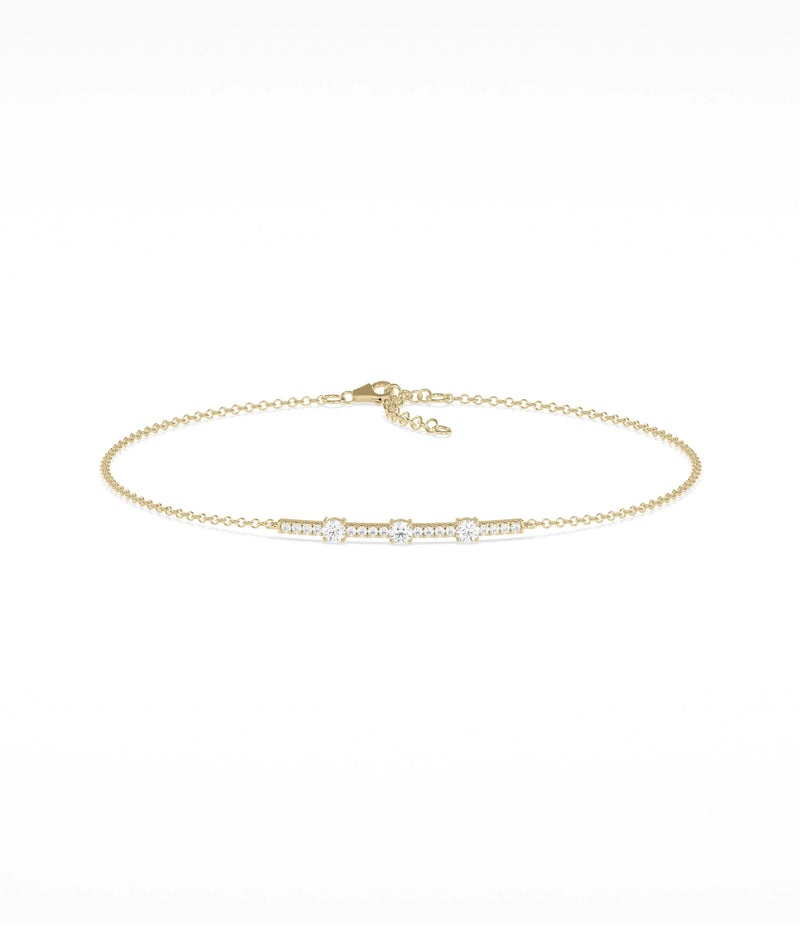 Birthstone and Diamond Bar Bracelet - 79e | Everyday 14K Gold Jewelry