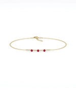 Birthstone and Diamond Bar Bracelet - 79e | Everyday 14K Gold Jewelry