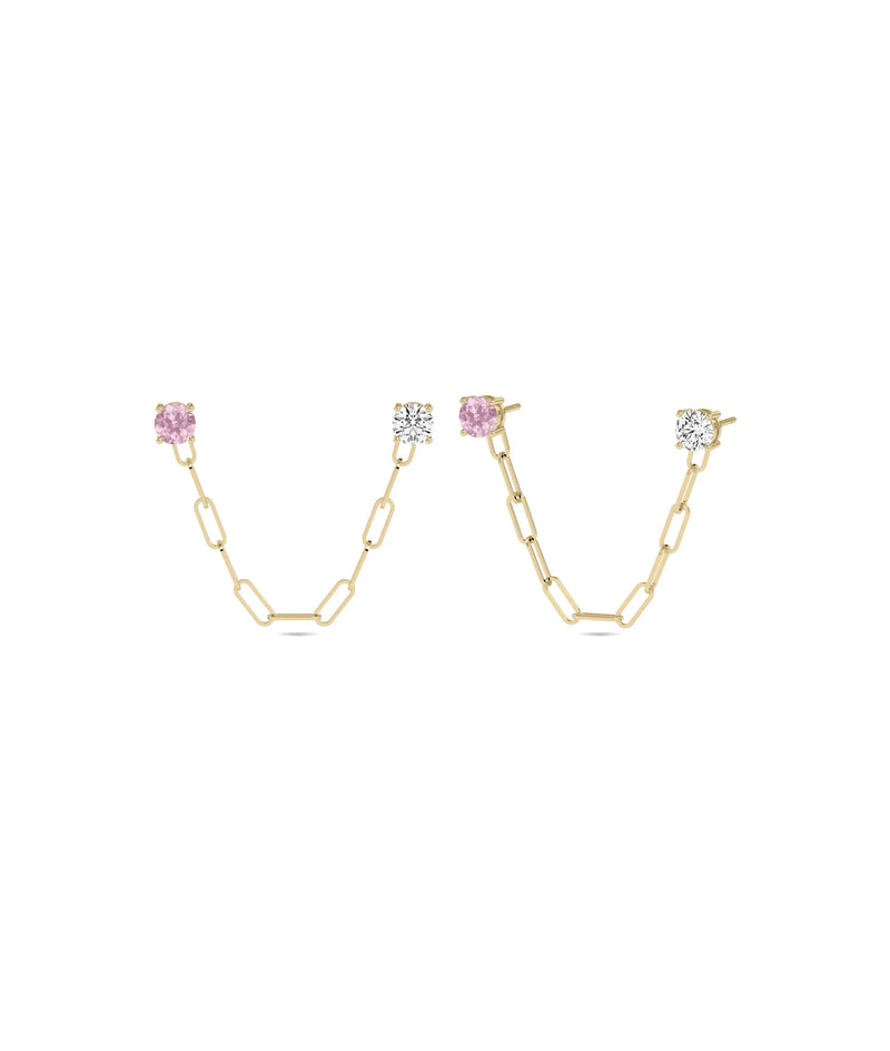 Birthstone Paper Clip Earring - 79e | Everyday 14K Gold Jewelry