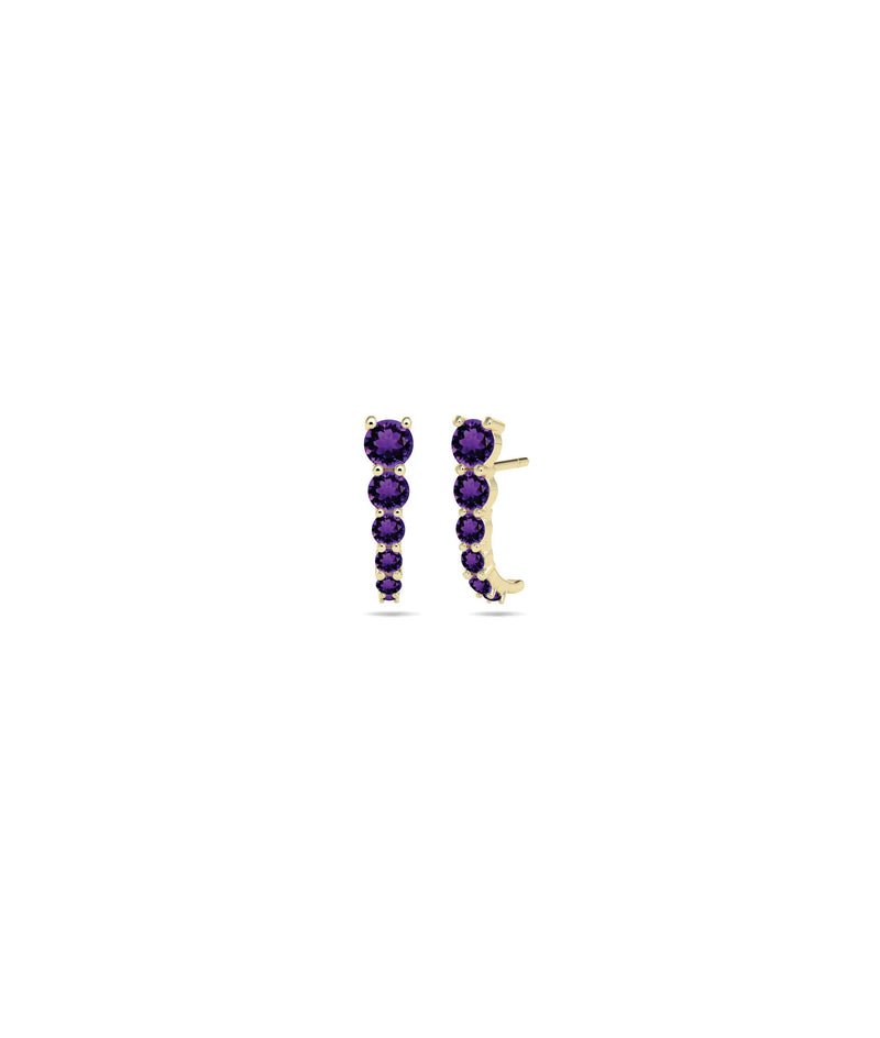 Birthstone Half Hoop Earring - 79e | Everyday 14K Gold Jewelry