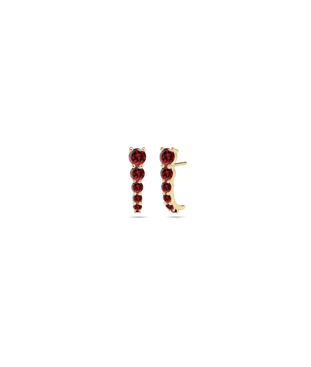 Birthstone Half Hoop Earring - 79e | Everyday 14K Gold Jewelry