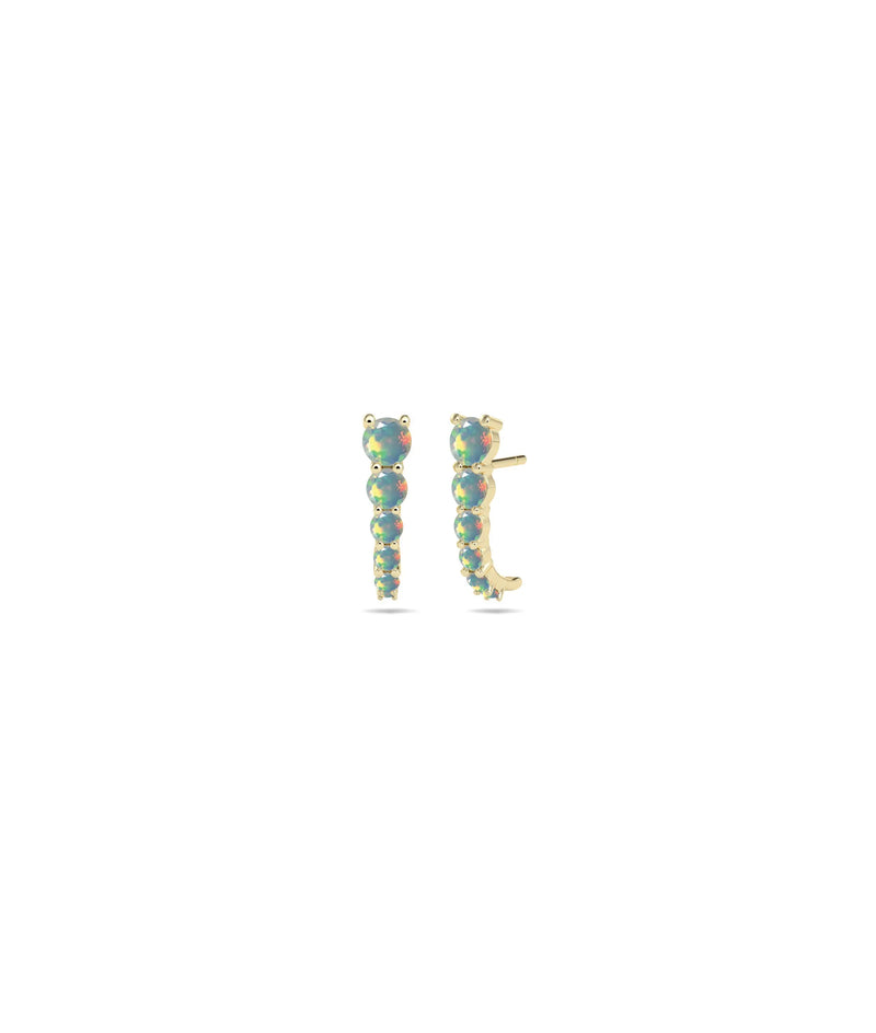 Birthstone Half Hoop Earring - 79e | Everyday 14K Gold Jewelry