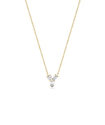 Birthstone and Diamond Cluster Necklace - 79e | Everyday 14K Gold Jewelry