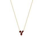 Birthstone and Diamond Cluster Necklace - 79e | Everyday 14K Gold Jewelry